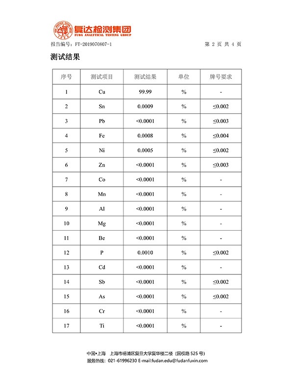 FT9070807-1-TU1銅塊-檢測(cè)報(bào)告